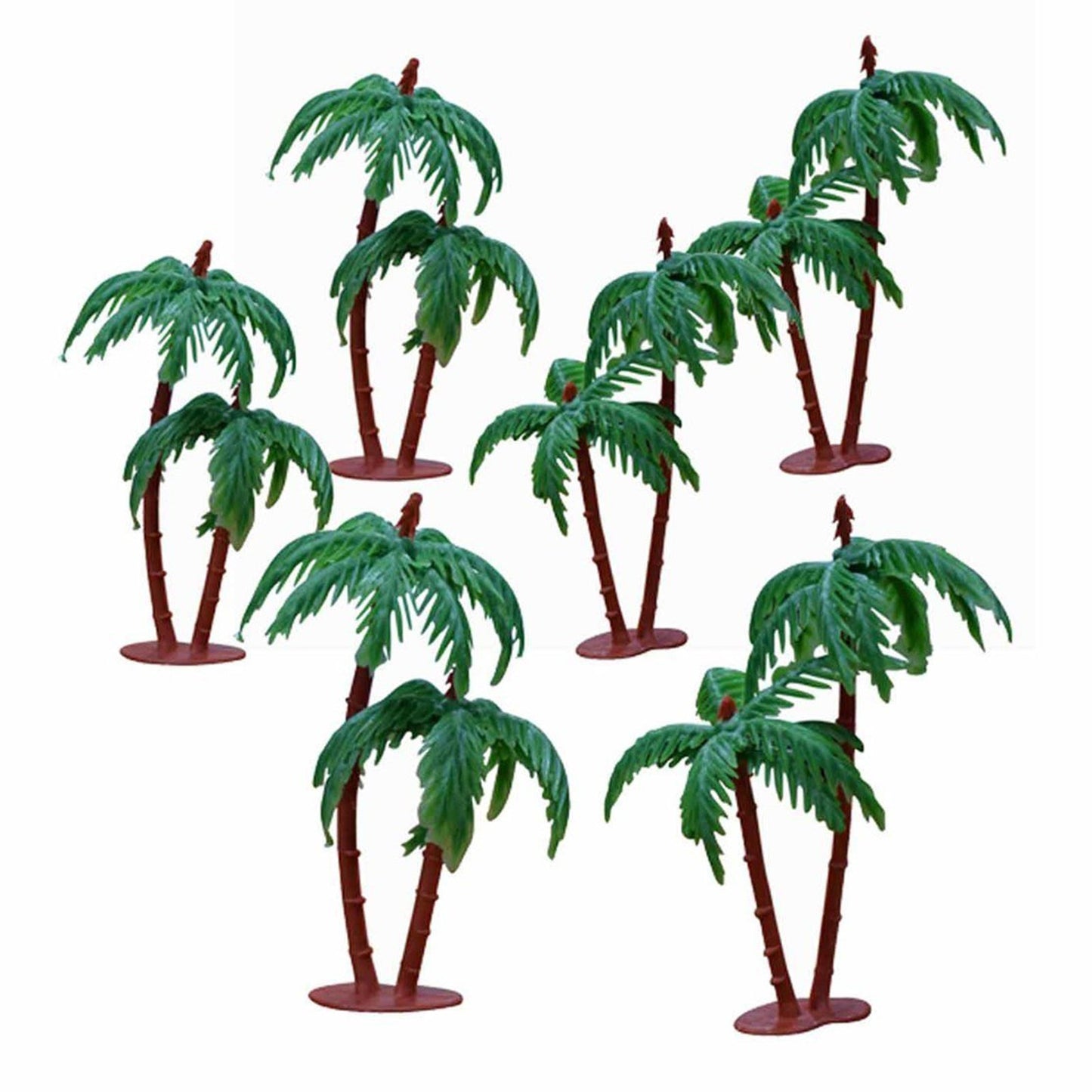 Artificial Mini Tree 4 Inches, Pack of 6 Trees (Coconut)