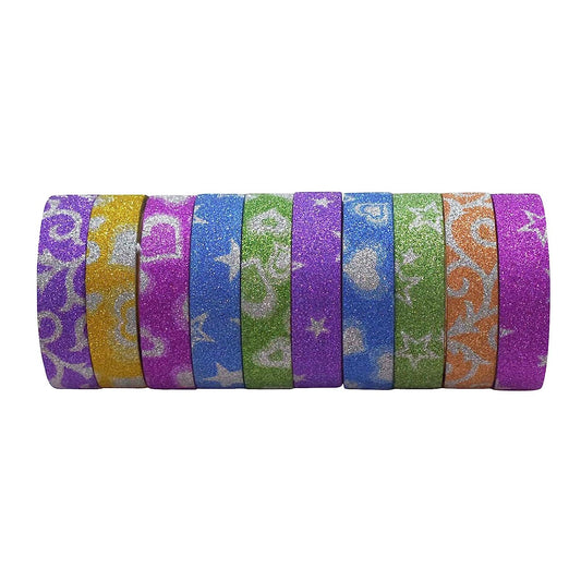 Gift Wrapping Printed Tapes Pack of 10 Rolls, 3 Meter Each (Assorted Designs)