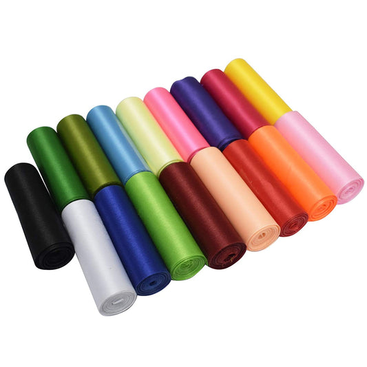 Polyester Ribbon Mutli Color Pack of 12 Assorted Colors, 3 Inch, 3 Meter Each