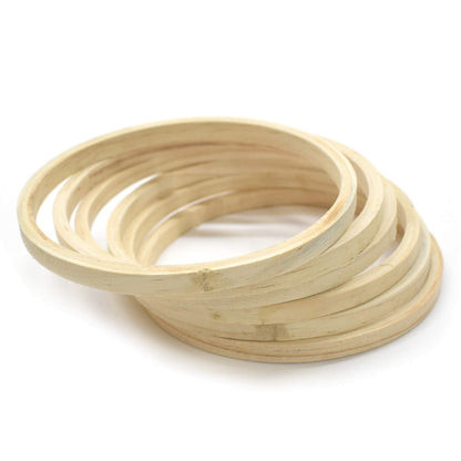 Wooden Rings for Crafts and DIY Set of 6