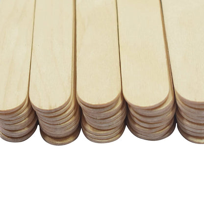 Wooden Ice Cream Sticks Pack of 50, Natural Color, Size - 15 CM