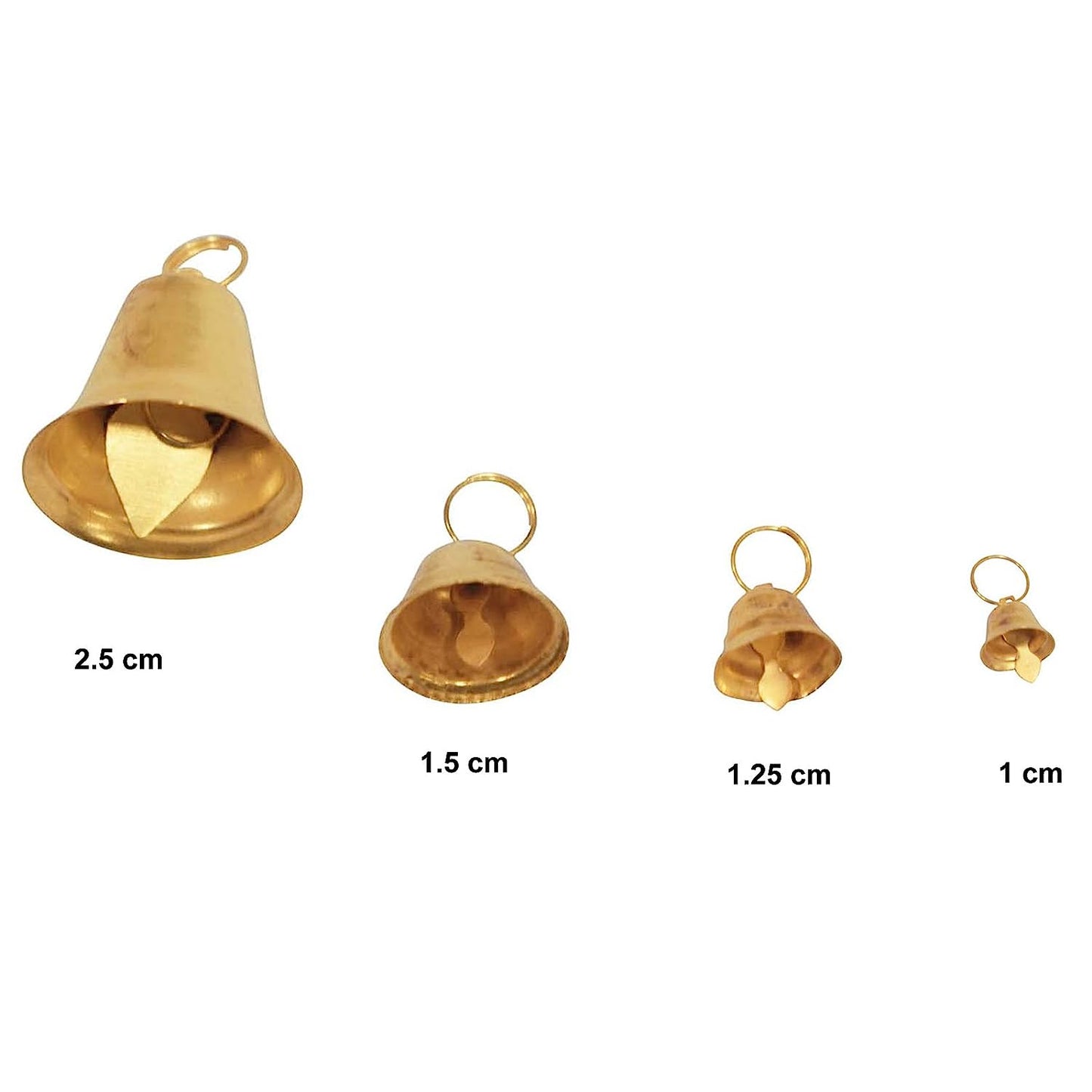 Golden Metal Bells, Pack of 25 Size 2.5 CM
