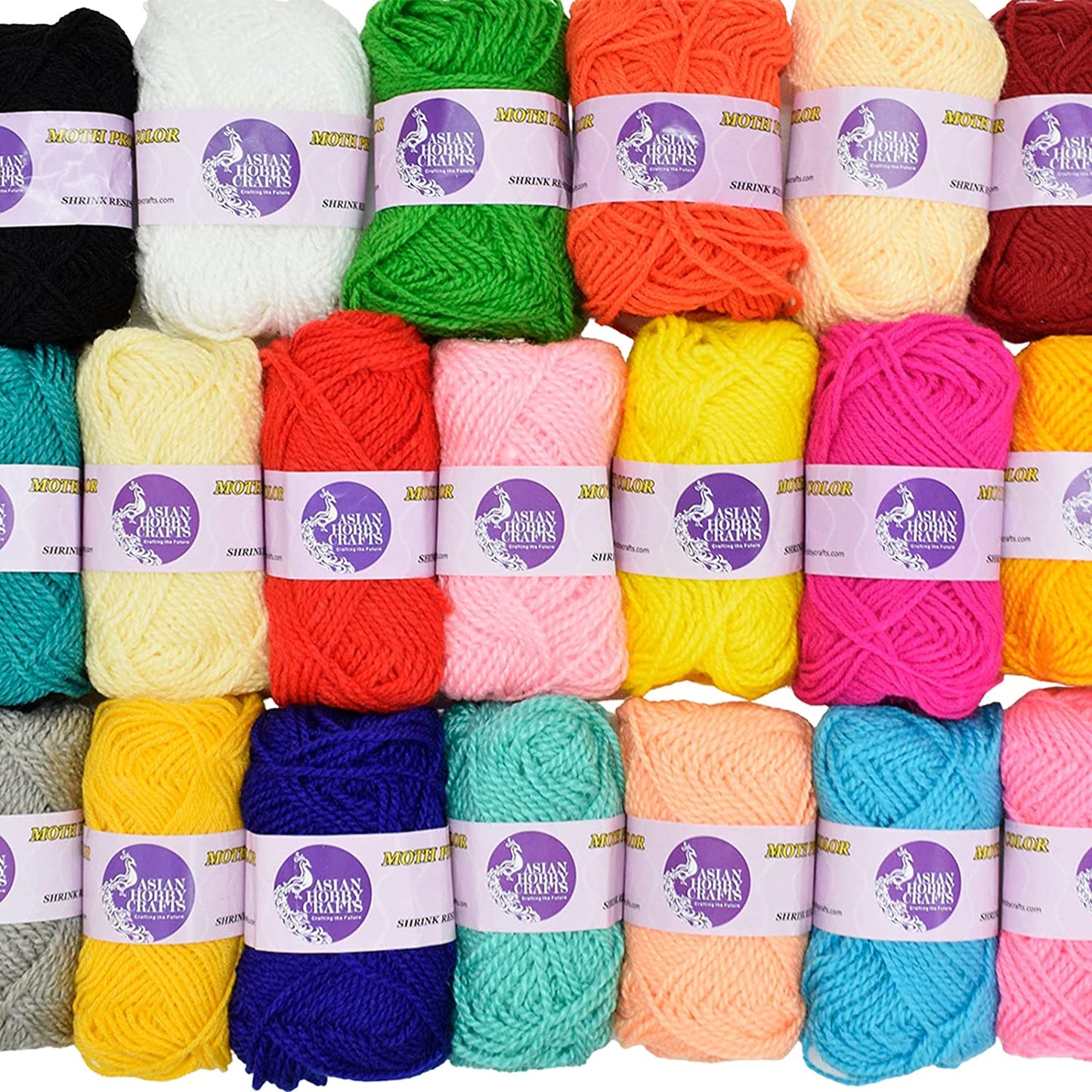 Wool Yarn Multi Colors Pack of 20 Balls