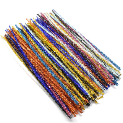Glitter Craft Pipe Cleaner Multi Color, Pack of 100 Pieces 12 Inches
