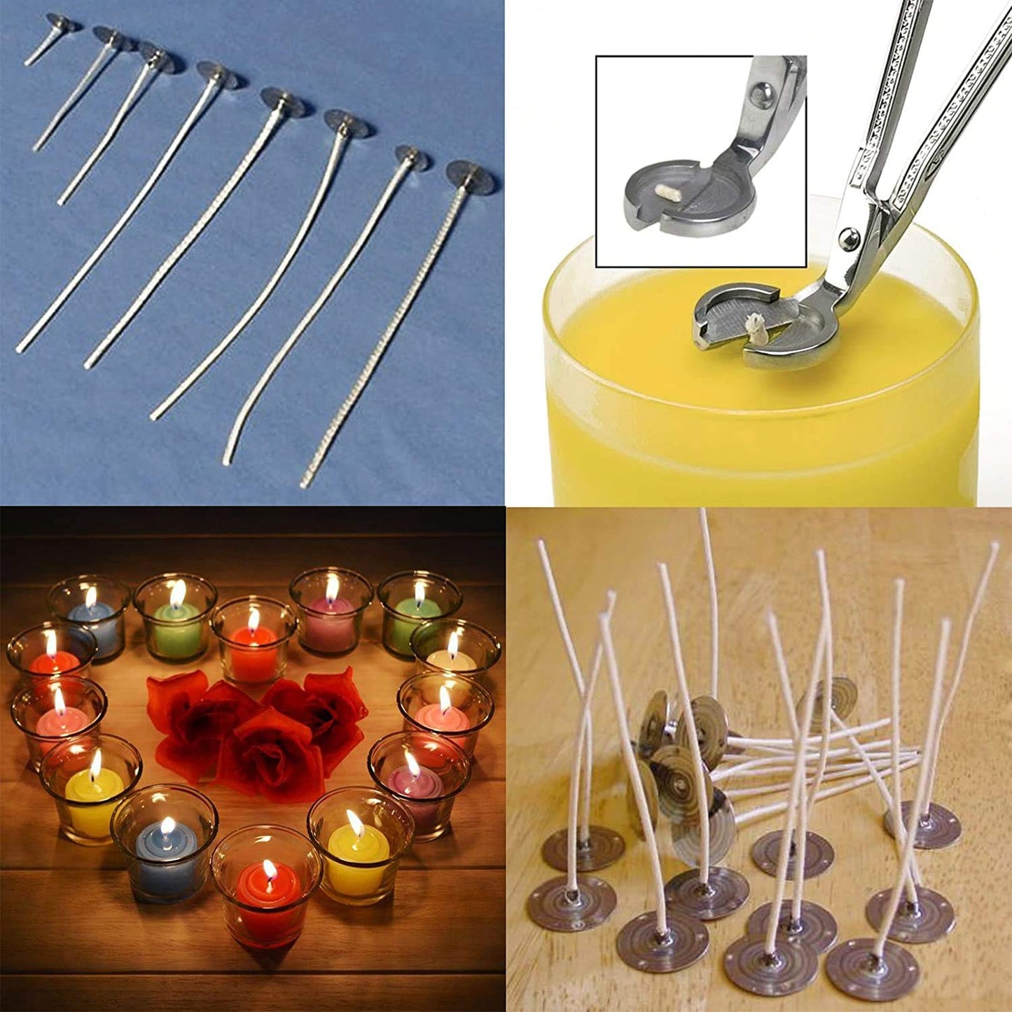 Wax Coated Candle Wick Pack of 150 Pieces, Size 3", 5" and 7" (50 Pieces Each)