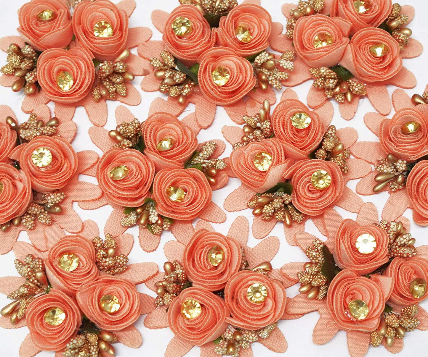 Fabric Flower Pack of 10 Pieces 6 CM