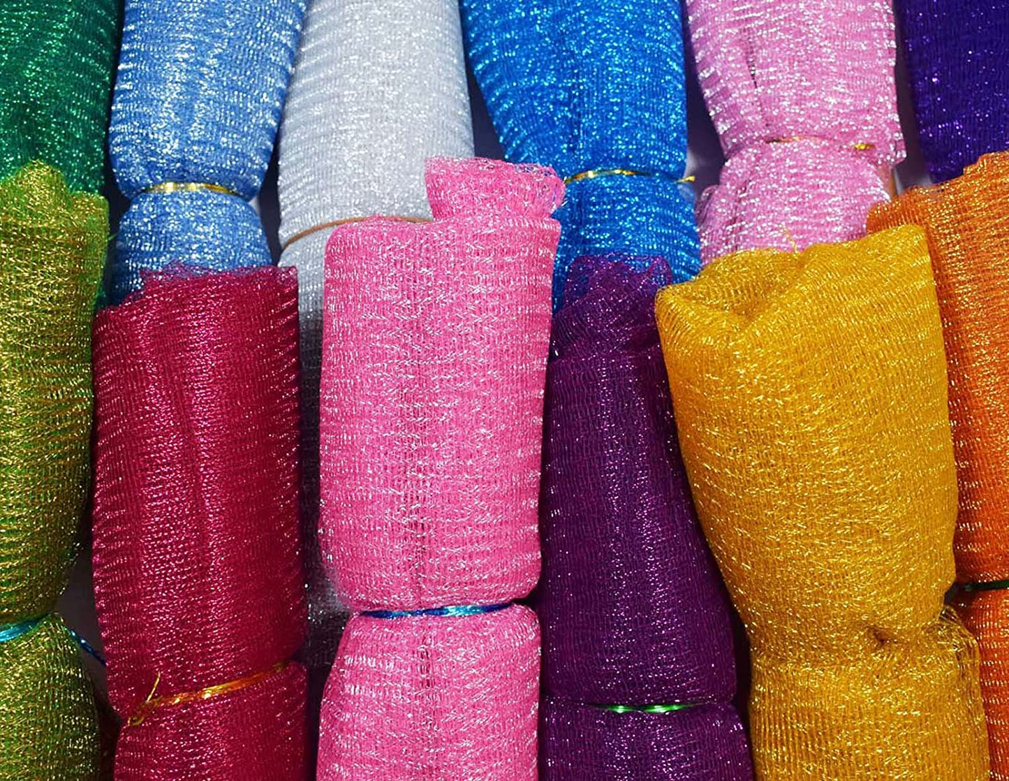 Flower Mesh Net, Trousseau Packing Fabric for Gift Packing, 7 Meter
