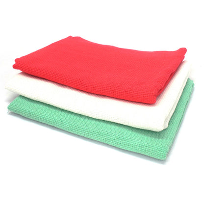 Matty Fabric Combo of 3 White, Teal and Red 16x20 Inch